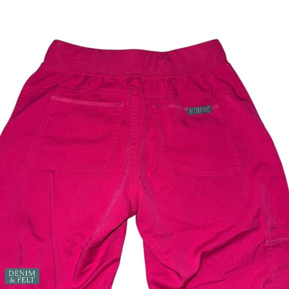 Med Couture Touch XS Pink Jogger Scrub Pants Drawstring Waist Stretch Comfort - Picture 6 of 8